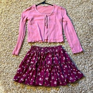 Matching Sets Top And Skirt